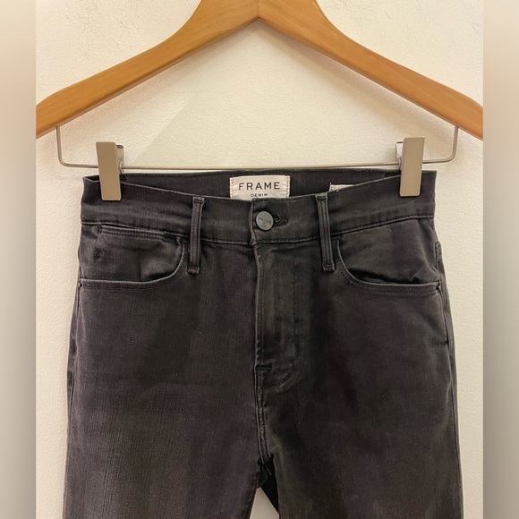 NWOT Frame Le High Skinny de Jeanne in Black Wash, 25 - Picture 2 of 7